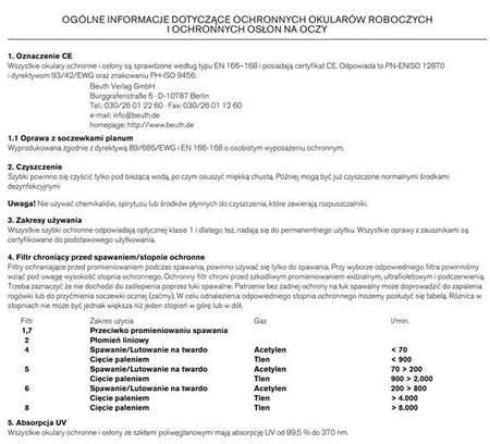 Okulary ochronne uniwersalne Baltimore