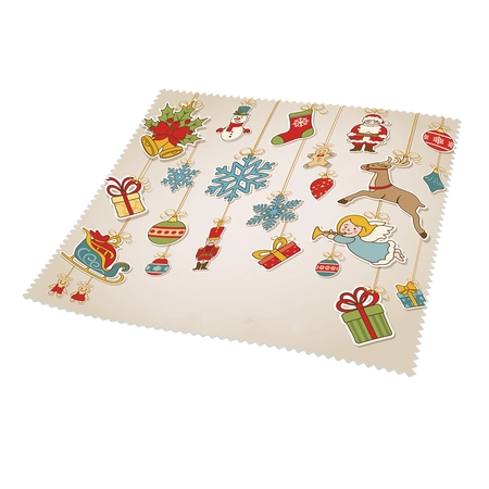 Ściereczka do okularów 18x18 cm, Christmas Pattern 4, pakowana pojedynczo